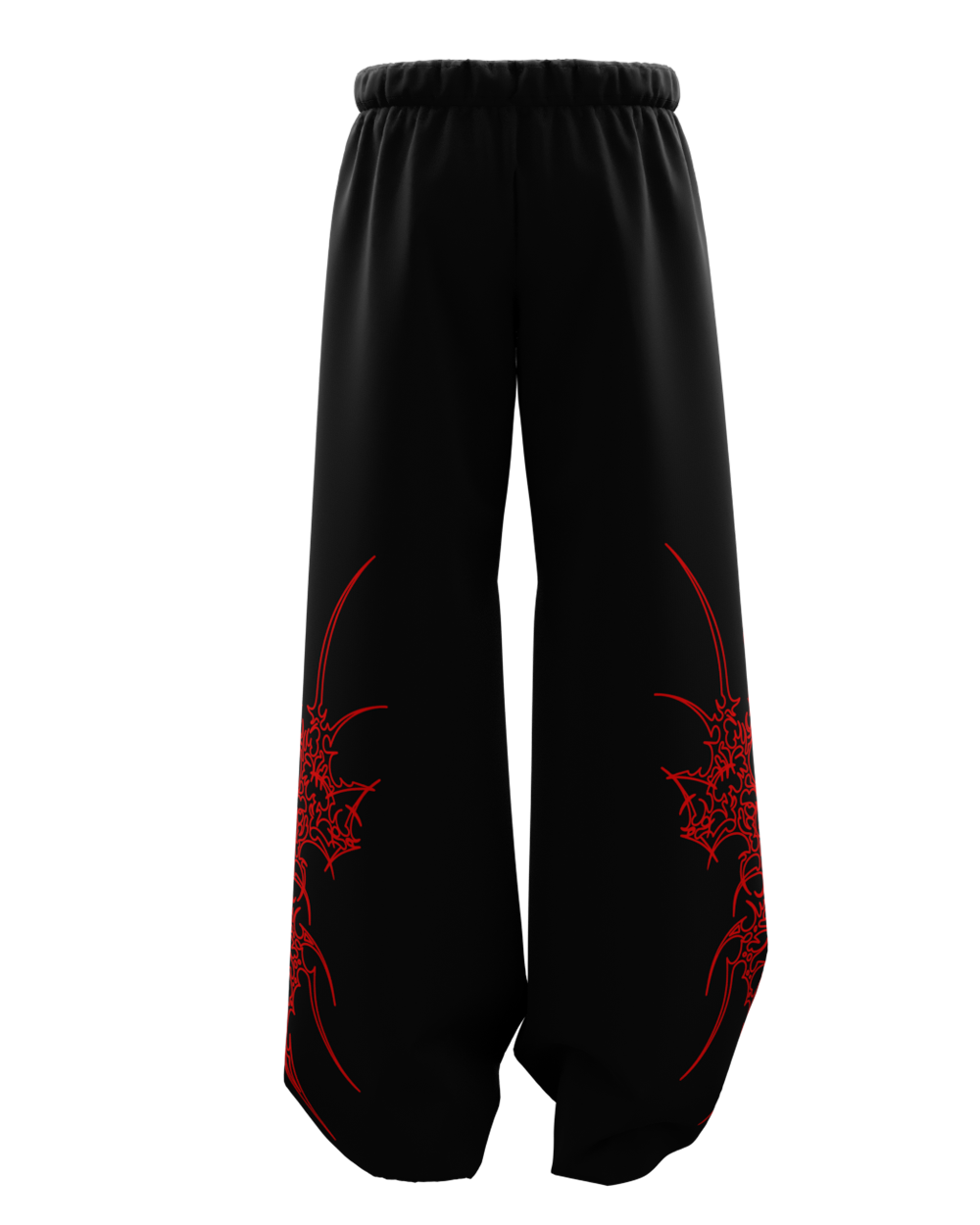 Bloodsigil_Black_Unisex_Straight_Fit_Baggy_Pants_back.png