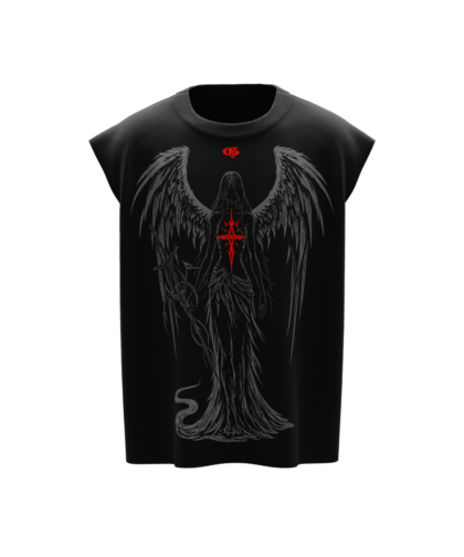 Descent Black Boxy Unisex Vest
