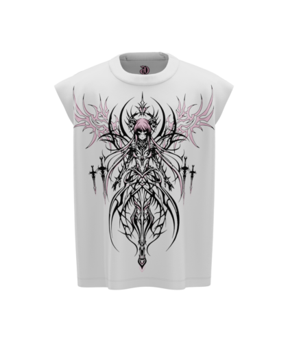 Kayla Unisex White Boxy Vest
