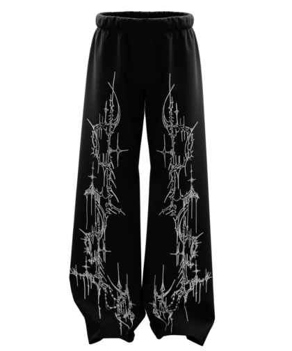 Sigilborn Black Unisex Straight Fit Baggy Pants