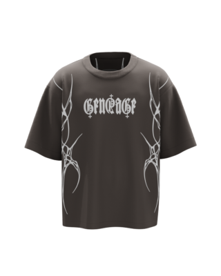 Sinutation Grey Boxy Oversized Tshirt