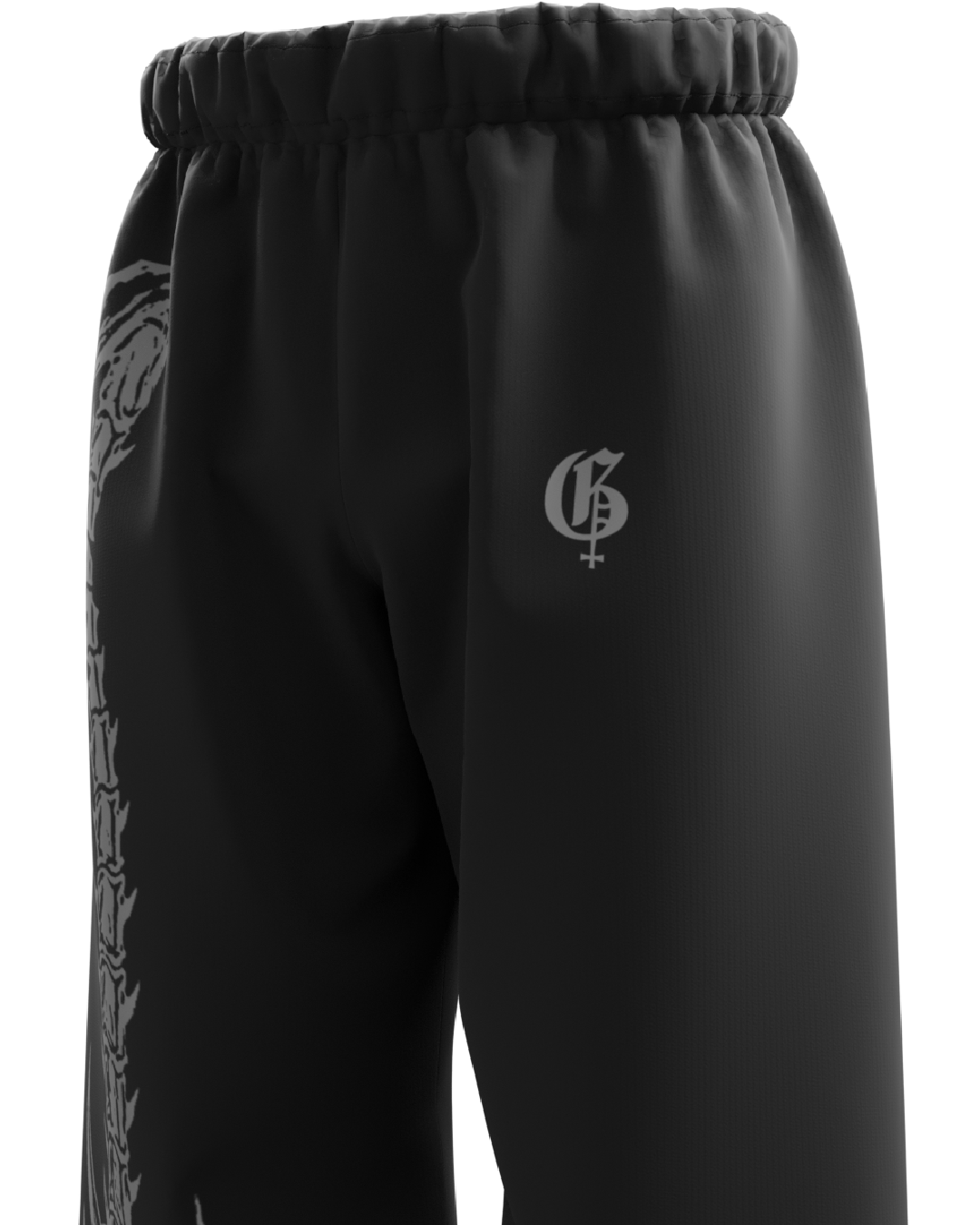 Skullpion_Black_Unisex_Straight_Fit_Baggy_Pants_zoom.png