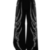 Vedha Black Unisex Straight Baggy Pants