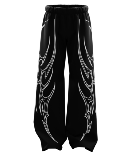Vedha Black Unisex Straight Baggy Pants