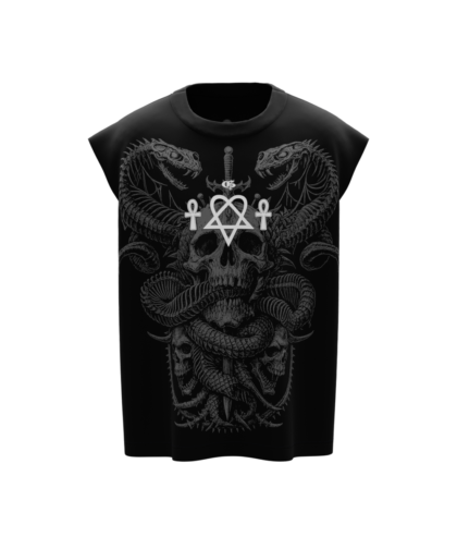 Slither Black Boxy Unisex Vest